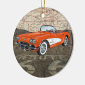 Route 66  Auto - SRF Keramisch Ornament (Links)