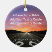 Route 66 Auto - SRF Keramisch Ornament (Achterkant)