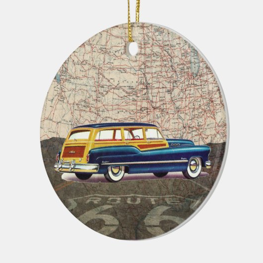 Route 66 Auto - SRF Keramisch Ornament (Links)