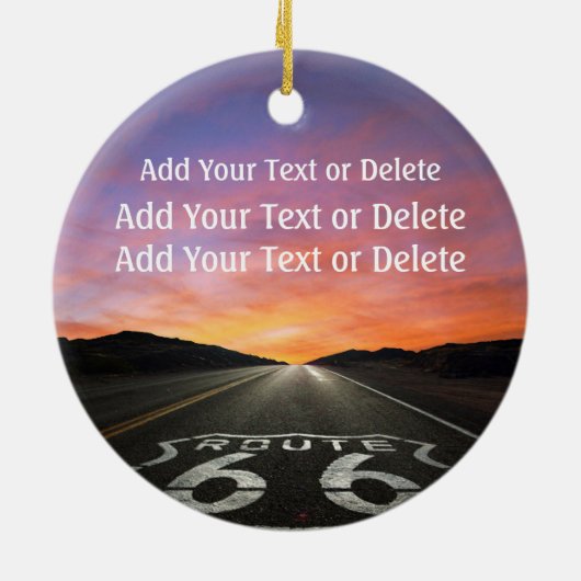 Route 66 Auto - SRF Keramisch Ornament (Achterkant)