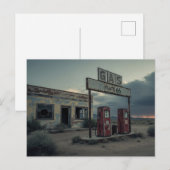 Route 66-benzinepomp briefkaart (Voorkant / Achterkant)