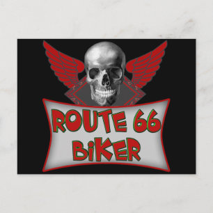 Route 66 Biker T shirten Gifts Briefkaart
