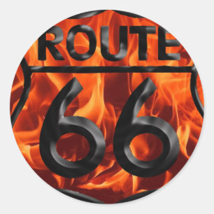 Route 66 Brand 1 Ronde Sticker