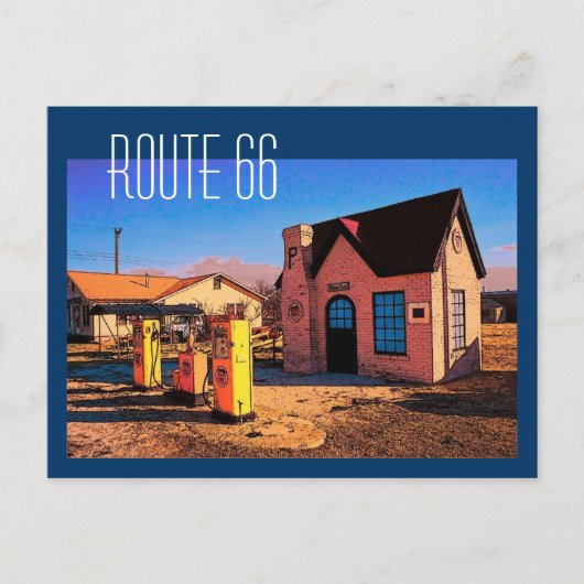 Route 66 Briefkaart (Voorkant)