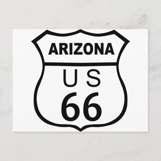 Route 66 briefkaart (Voorkant)