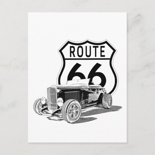 Route 66 Briefkaart (Voorkant)