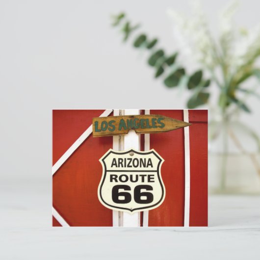 Route 66 Briefkaart (Staand voorkant)