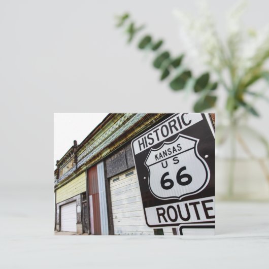 Route 66 briefkaart (Staand voorkant)