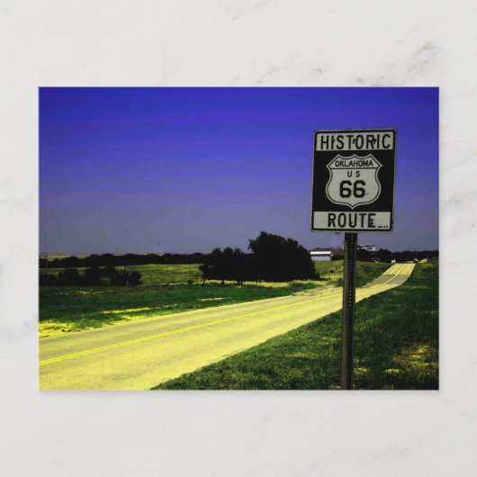 Route 66 Briefkaart wegstop (Voorkant)