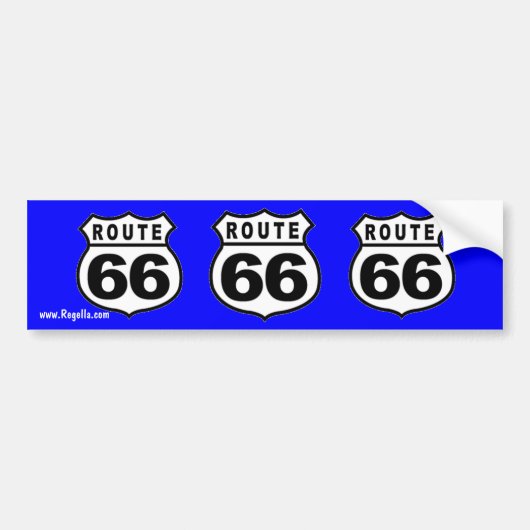 ROUTE 66 BUMPERSTICKER (Voorkant)