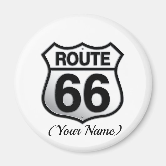 Route 66 Button Magneet (Voorkant)
