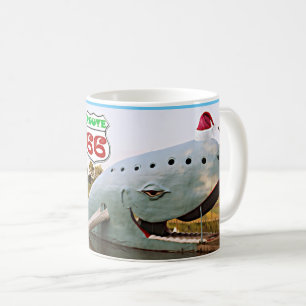Route 66 Catoosa Blauwe Walvis Kerstmis Santa Hoed Koffiemok