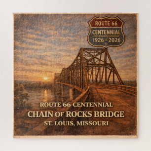 Route 66 Centennial Bridge Game Night Cadeau Legpuzzel