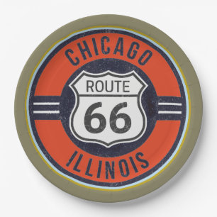 ROUTE 66 CHICAGO - Papieren Borden Bordje