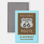 Route 66 Claremont Fridge Magnet (Recto/Verso)