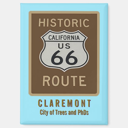 Route 66 Claremont Fridge Magnet (Recto)