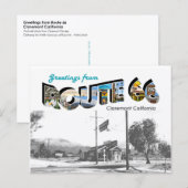 Route 66 Claremont Postcard Briefkaart (Voorkant / Achterkant)