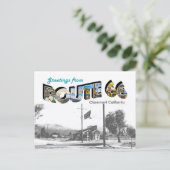 Route 66 Claremont Postcard Briefkaart (Staand voorkant)
