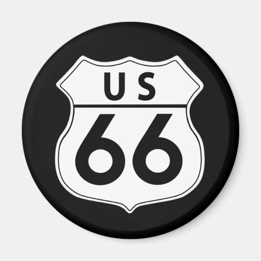 Route 66 Classic Road Sign Magnet Magneet (Voorkant)