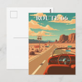 Route 66 Classic Road Trip Amerikaans Briefkaart (Voorkant / Achterkant)