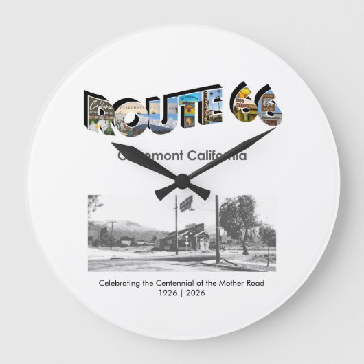 Route 66 Clock Grote Klok (Voorkant)