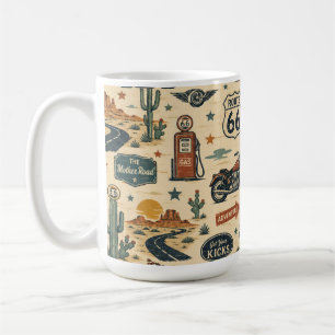 Route 66 Coffee Bar Benzinepomp Americana Decorati Koffiemok