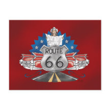 Route 66 Cowgirl Briefkaart