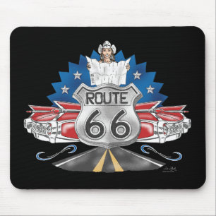 Route 66 Cowgirl Mousepad Muismat