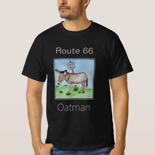 Route 66, de ezel van de Oatman T-shirt (Voorkant)
