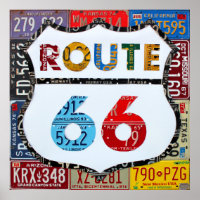 Route 66 de Kunst van het Bord van de Vergunning d