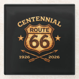 Route 66 Eeuwfeest Bar Decoratie Glazen Onderzetter