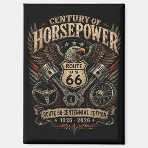 Route 66 Eeuwfeest Eagle Garage Americana Magneet