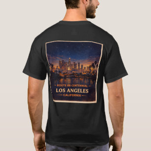 Route 66 Eeuwfeest LA Silhouette Grafisch T-shirt