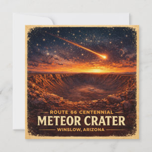 Route 66 Eeuwfeest Meteor Krater Horizon Kaart