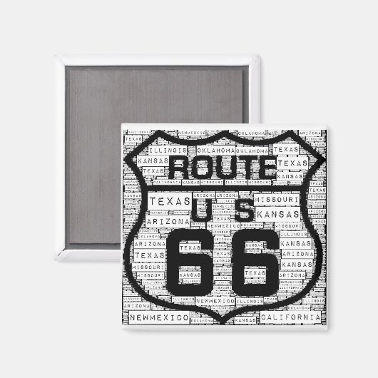 Route 66 États Magnet (Recto/Verso)