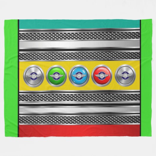 Route 66 fleece deken (Voorkant (Horizontaal))