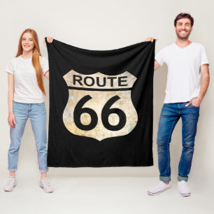 Route 66 fleece deken