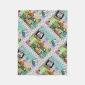 ROUTE 66 FLEECE DEKEN (Voorkant)