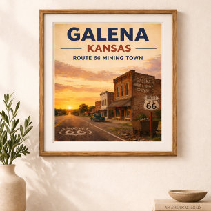 Route 66 Galena Mijnbouwstad Erfgoed Poster