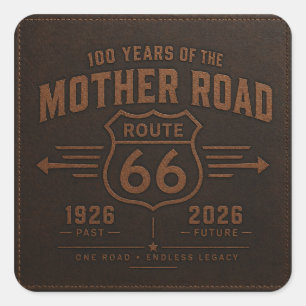 Route 66 Garage Sticker Zwart Goud Schild Kunst