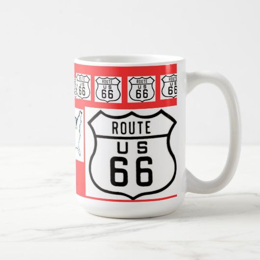 Route 66  gebarenteksten mok (Rechts)