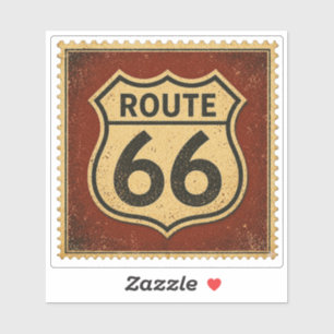 Route 66 gedistrobeerde schild garage sticker stij