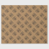 Route 66 Gift Wrap bruin Cadeaupapier (Vlak)