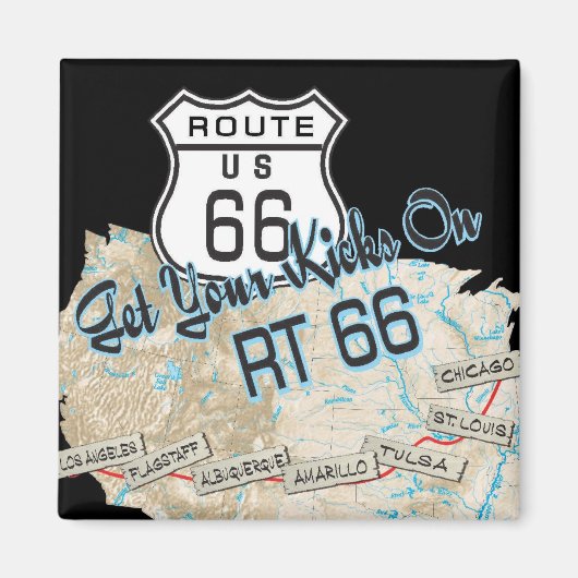 route 66 giften magneet (Voorkant)