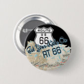 route 66 giften ronde button 5,7 cm (Voorkant /achterkant)