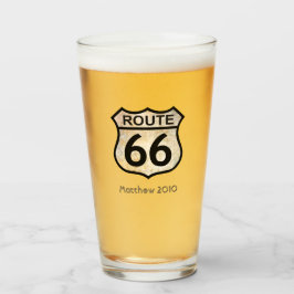 Route 66 Glass zonder jouw naam, datum of andere t Glas