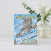 Route 66 Greetings Glendora California Briefkaart (Staand voorkant)