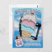 Route 66 Greetings Williams Arizona Briefkaart (Voorkant / Achterkant)