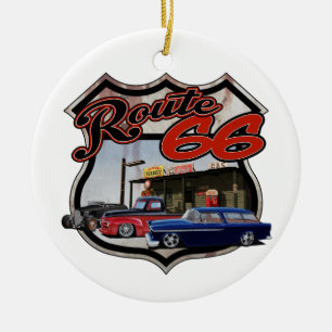 Route 66 Groep Keramisch Ornament