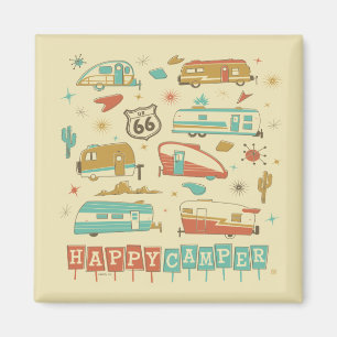 Route 66 Happy Camper Magneet